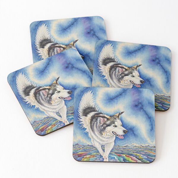Artikelvorschau, Husky in einer surrealen Welt laufen lassen entworfen und verkauft von DerEinzige.