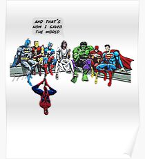 That's How I Saved The World Jesus Superheros Christian T-Shirt Poster