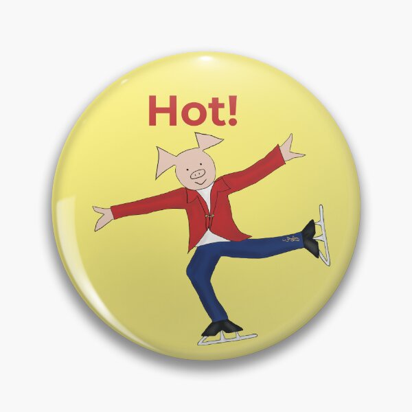 Item preview, Hot! Figure Skater, charming red pig figure skater.  designed and sold by PiggingJapan.