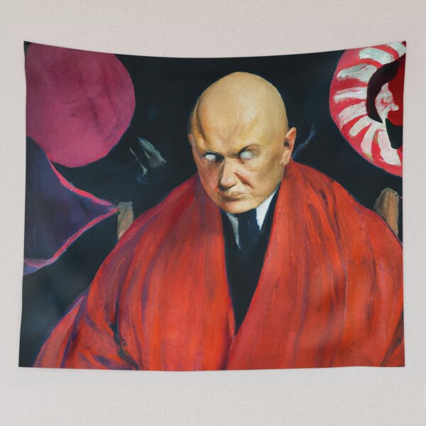 Item preview, Aleister Crowley The Great Beast of Thelema  painted in the style of Austin Osman Spare designed and sold by Ataraxia  Apparel.