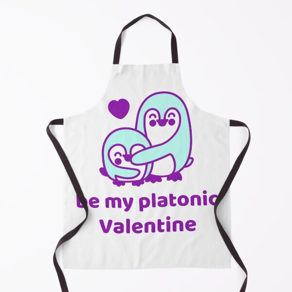 Item preview, Be My Platonic Valentine + Penguins (Purple/Aqua) designed and sold by JoyofFriendship.