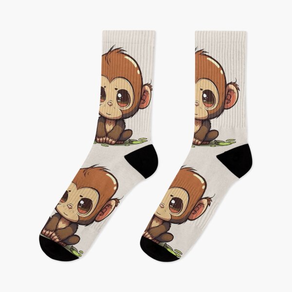 Item preview, Cute Baby Monkey - Cartoon Animals designed and sold by quick-drops.
