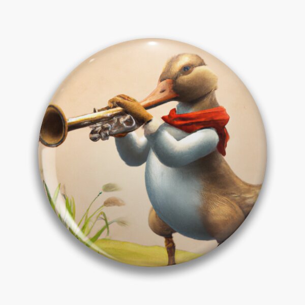 Item preview, Oboe Duck , Duck with Oboe , Oil Painting designed and sold by Color-Me-Blue.