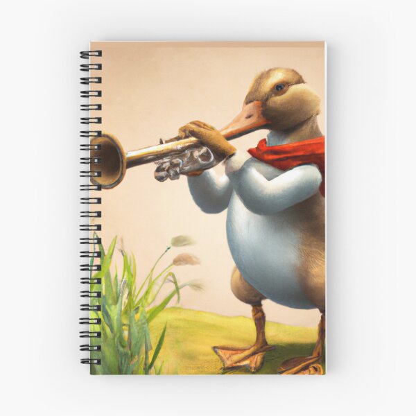 Item preview, Oboe Duck , Duck with Oboe , Oil Painting designed and sold by Color-Me-Blue.