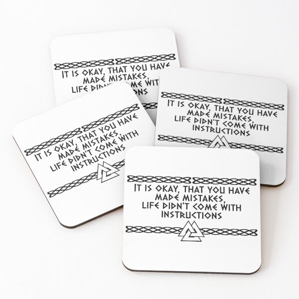 Item preview, It's okay, that you have made mistakes, life didn't come with instructions | Viking Quote | Odin's knot Norseman design designed and sold by ProdbyNiECO.