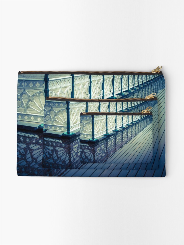 Alternate view of Penarth Pier reflection Zipper Pouch