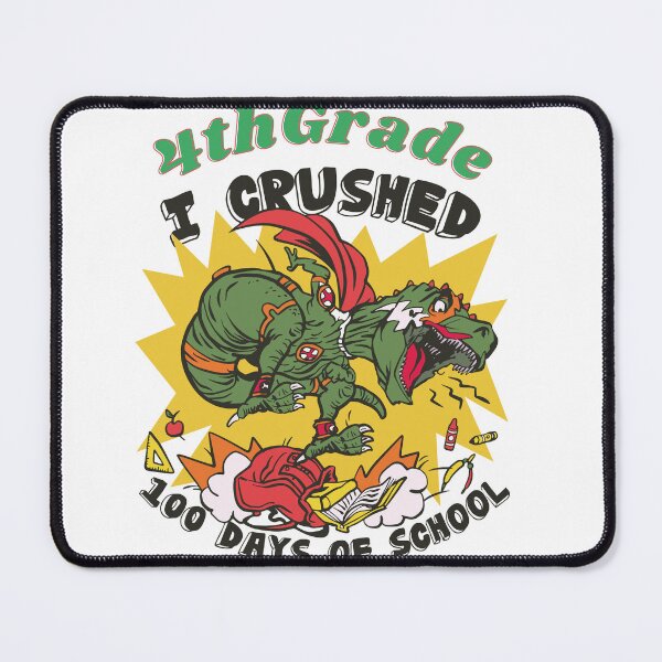 Item preview,  I Crushed 100 Days Of School, 4th Grade T-Rex  On A School Bus designed and sold by GulQari.