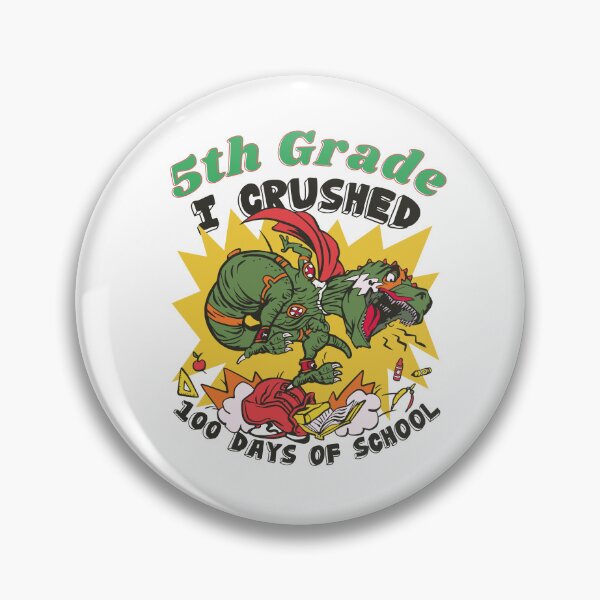 Item preview,   I Crushed 100 Days Of School, 5th Grade T-Rex  On A School Bus designed and sold by GulQari.