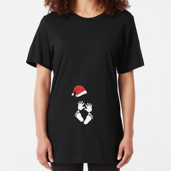 Christmas Pregnancy Slim Fit T-Shirt