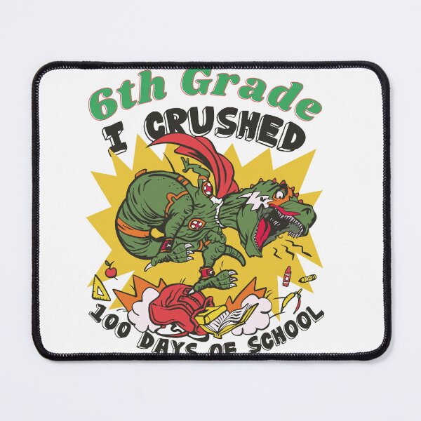 Item preview,  I Crushed 100 Days Of School, 6th Grade T-Rex  On A School Bus designed and sold by GulQari.