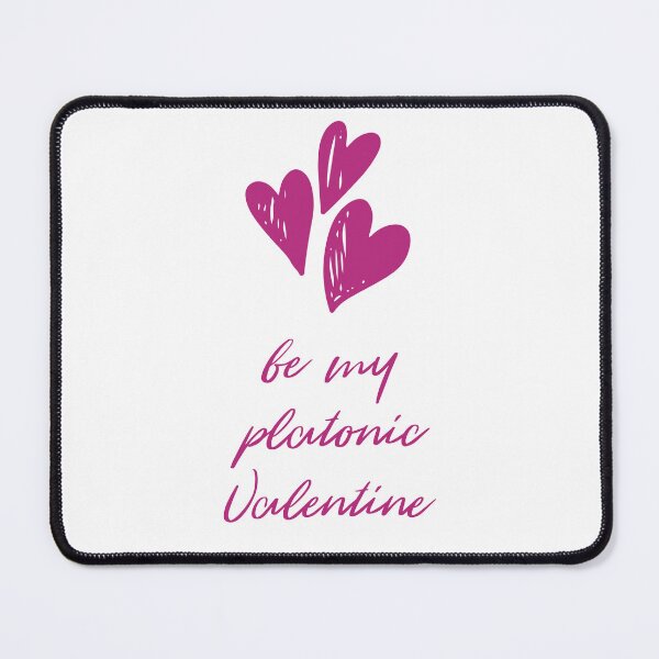 Item preview, Be My Platonic Valentine + Hearts (Pink) designed and sold by JoyofFriendship.