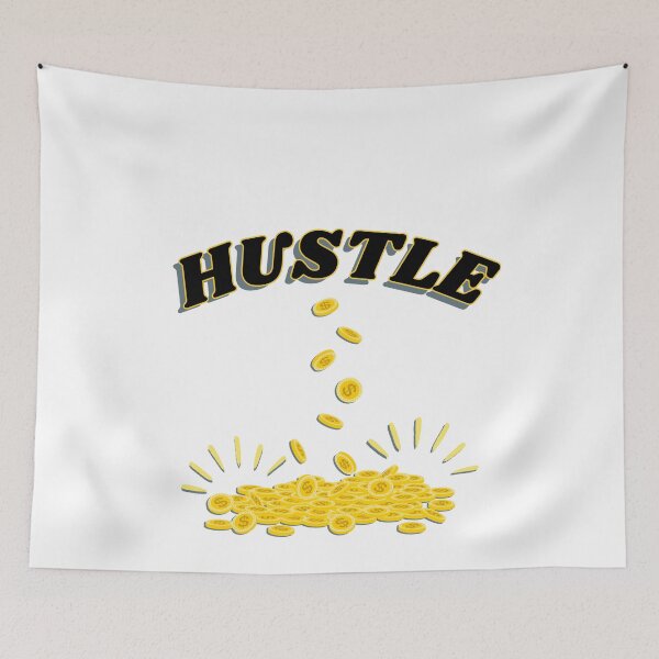 Item preview, hustle raining money designed and sold by BusyMonkeys.
