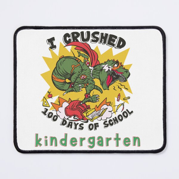 Item preview,   I Crushed 100 Days Of School, Kindergarten T-Rex  On A School Bus designed and sold by GulQari.