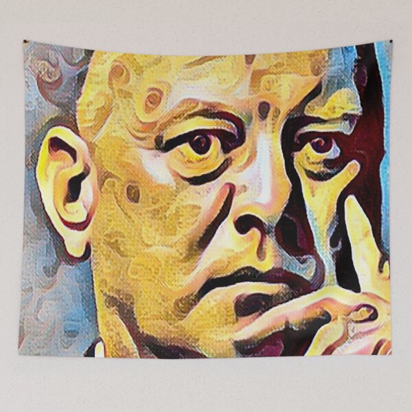 Item preview, Aleister Crowley The Great Beast of Thelema  painted impressionist surrealist style designed and sold by Ataraxia  Apparel.