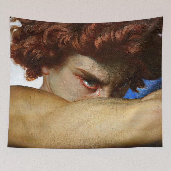 Item preview, Alexandre Cabanel Fallen Angel Detail, Lucifer, Angel Painting, Classical Art, Famous Painting, Dark Academia, Devil, Angel designed and sold by el-padre.