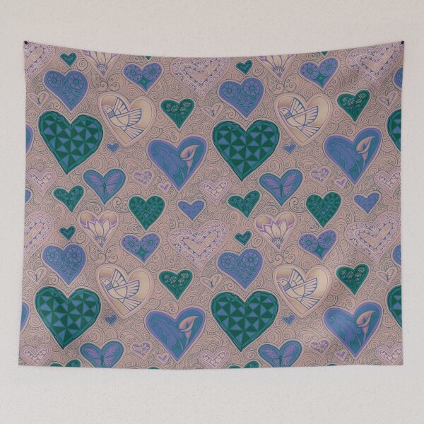 Item preview, Hearts sunrise blush designed and sold by AprilAppleArt.