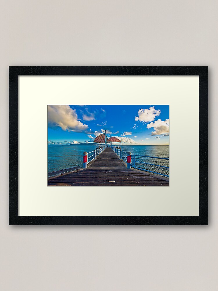 Alternate view of The Strand Jetty Townsville. Framed Art Print