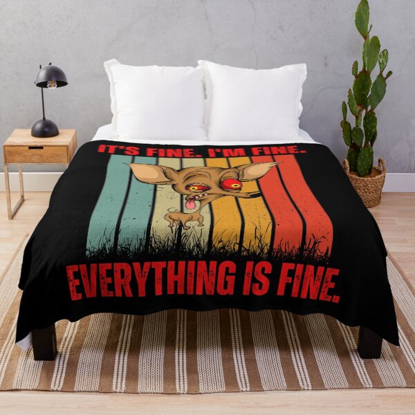 Item preview, It's Fine I'm Fine Everything Is Fine Dog designed and sold by RockBeeDesigns.