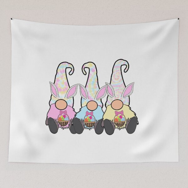 Item preview, Hippie Easter Gnomes Tie Dye hats Spring Bunny Ears Rabbit Cute designed and sold by funnytshirtemp.