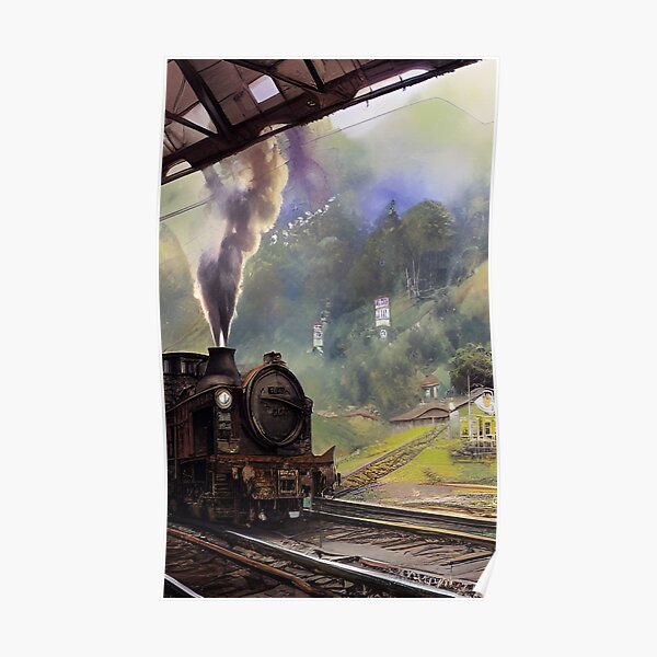 Running after The Darjeeling Limited train painting Art Print for