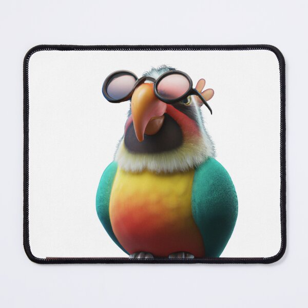Item preview, Cute parrot wearing glasses designed and sold by ByNiran.
