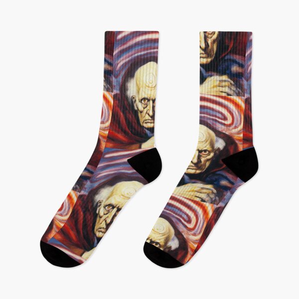 Item preview, Aleister Crowley The Great Beast of Thelema  painted in the style of Austin Osman Spare impressionist surrealist designed and sold by Ataraxia  Apparel.