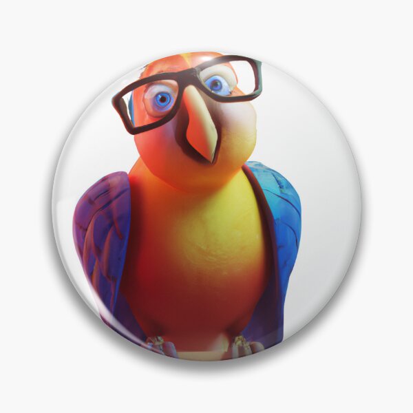 Item preview, Cute parrot wearing glasses designed and sold by ByNiran.