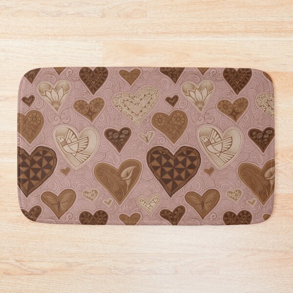 Item preview, Hearts chocolate blush designed and sold by AprilAppleArt.