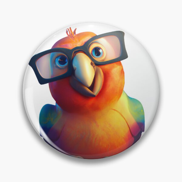 Item preview, Cute parrot wearing glasses designed and sold by ByNiran.