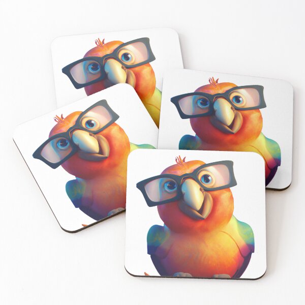 Item preview, Cute parrot wearing glasses designed and sold by ByNiran.