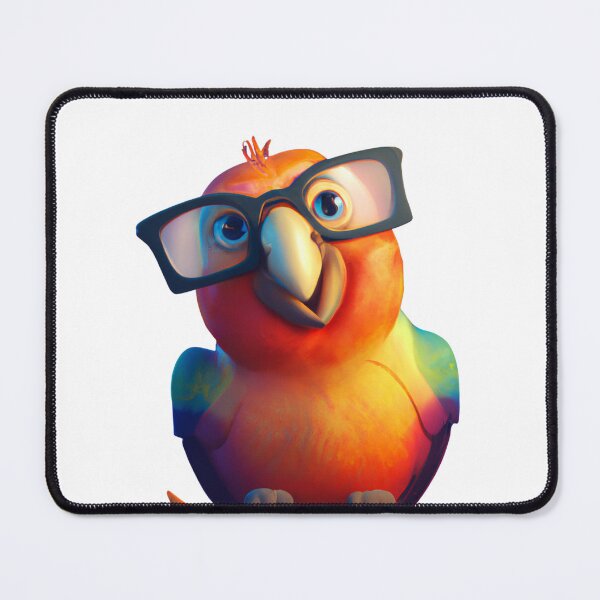 Item preview, Cute parrot wearing glasses designed and sold by ByNiran.