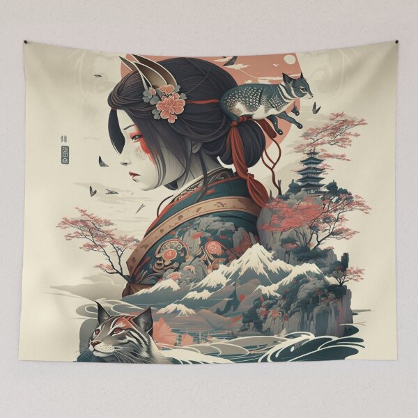Item preview, Classic Japanese Style Art 22 | Colorful Cartoons designed and sold by Sunchaser World.