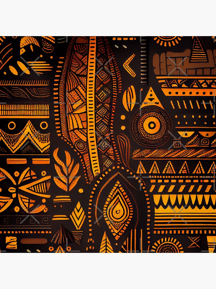 Thumbnail 3 von 3, Button, Rough African Pattern Digital Painting designt und verkauft von CodeAndColors.