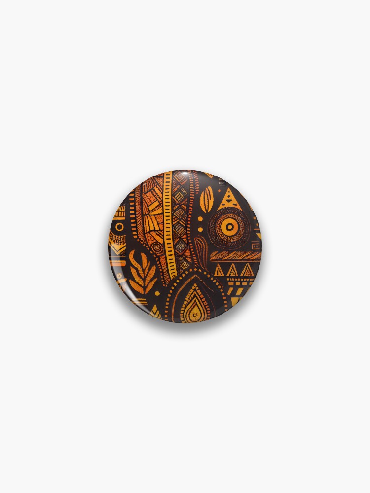 Thumbnail 1 von 3, Button, Rough African Pattern Digital Painting designt und verkauft von CodeAndColors.
