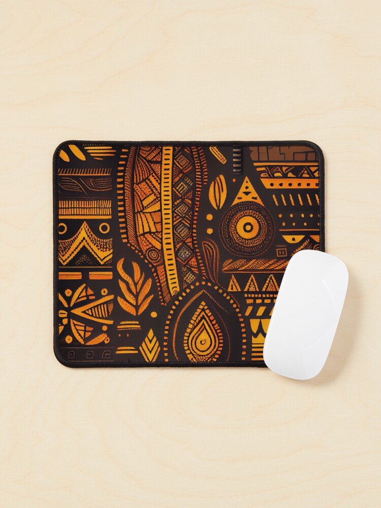 Thumbnail 1 von 5, Mauspad, Rough African Pattern Digital Painting designt und verkauft von CodeAndColors.