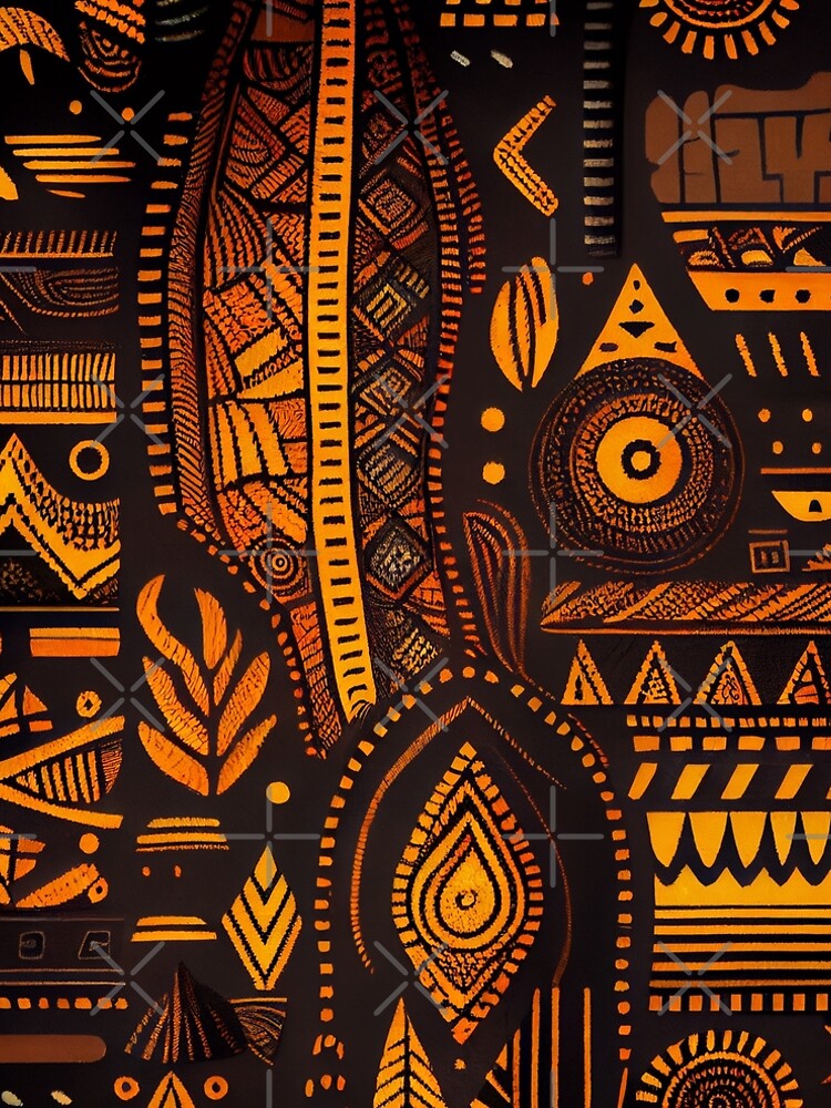 Aperçu 5 sur 5. Robe trapèze avec l'œuvre Rough African Pattern Digital Painting créée et vendue par CodeAndColors.