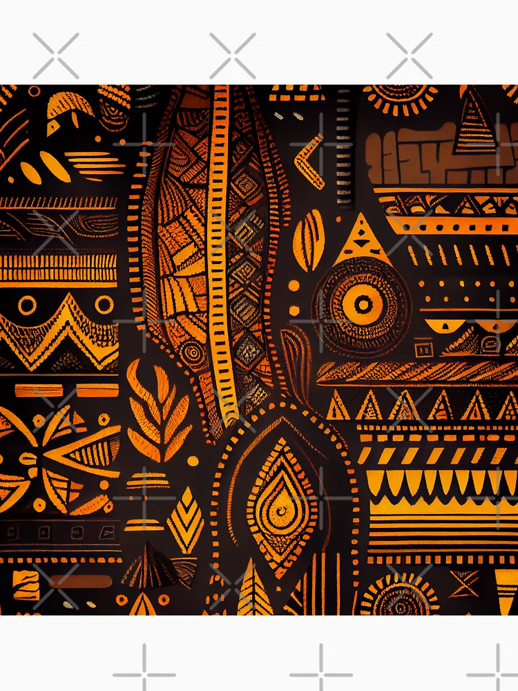 Imagen 6 de 6, Sudadera con capucha con la obra Rough African Pattern Digital Painting, diseñada y vendida por CodeAndColors.