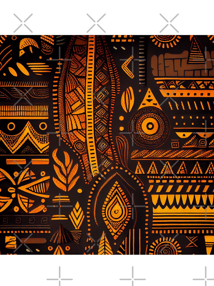Imagen 7 de 7, Camiseta oversize con la obra Rough African Pattern Digital Painting, diseñada y vendida por CodeAndColors.