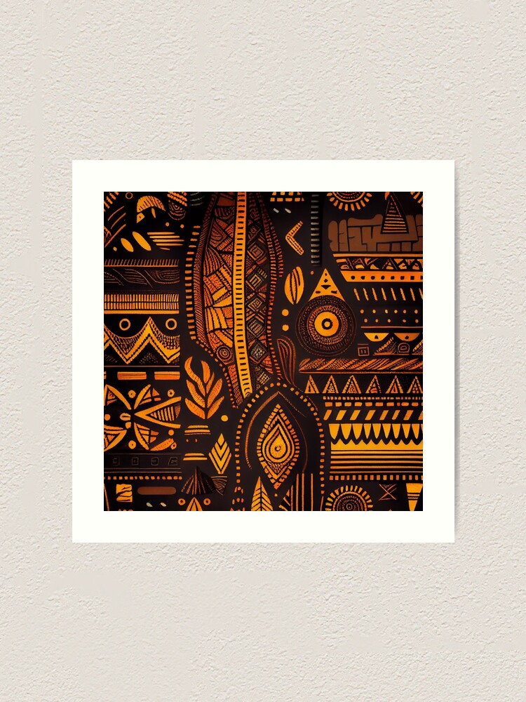 Thumbnail 1 von 3, Kunstdruck, Rough African Pattern Digital Painting designt und verkauft von CodeAndColors.