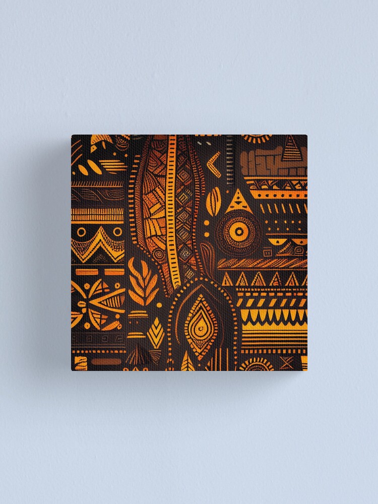 Imagen 1 de 3, Lienzo con la obra Rough African Pattern Digital Painting, diseñada y vendida por CodeAndColors.