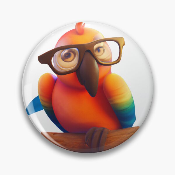Item preview, Cute parrot wearing glasses designed and sold by ByNiran.