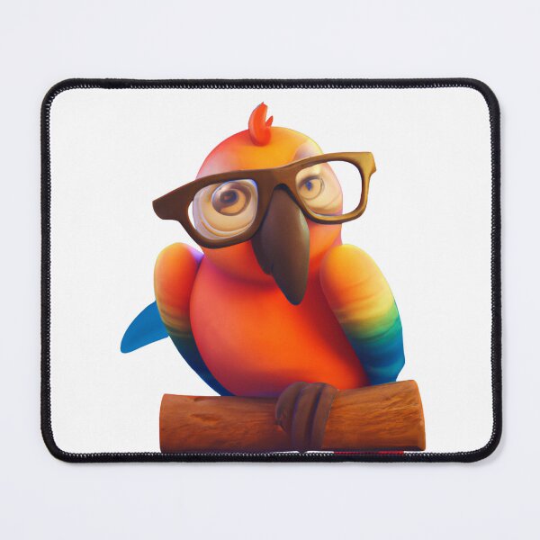Item preview, Cute parrot wearing glasses designed and sold by ByNiran.