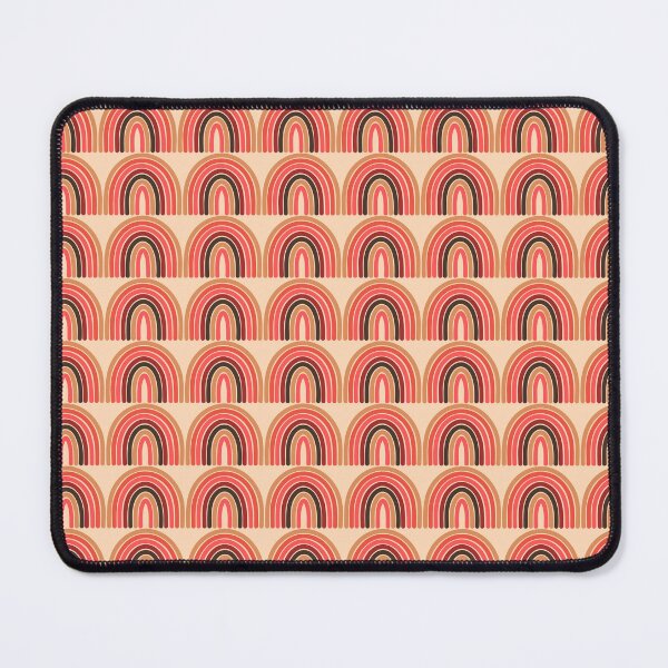 Item preview, Aesthetic Boho Rainbow design in peachy pink color background pattern designed and sold by PeaceifyStudio.