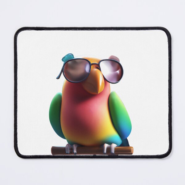 Item preview, Cute parrot wearing glasses designed and sold by ByNiran.