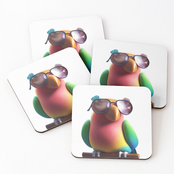 Item preview, Cute parrot wearing glasses designed and sold by ByNiran.