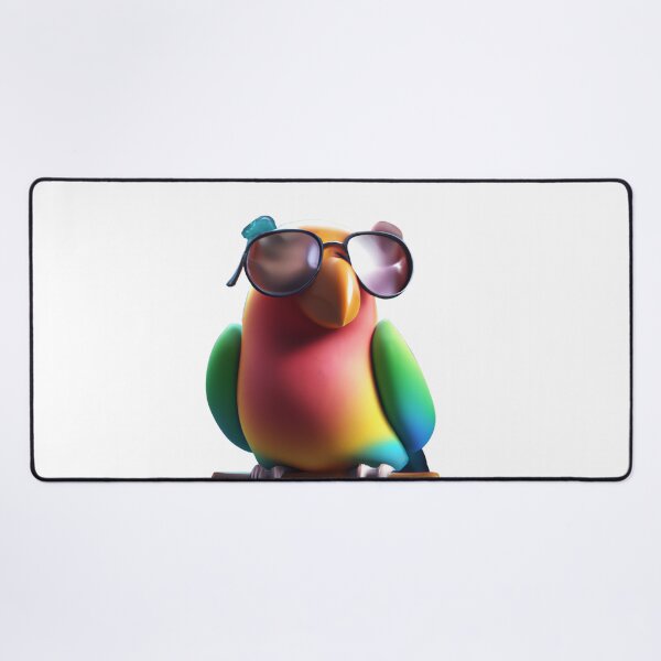 Item preview, Cute parrot wearing glasses designed and sold by ByNiran.