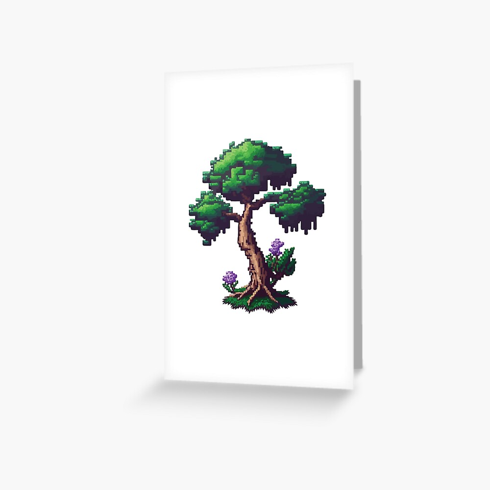 pixelated terraria tree