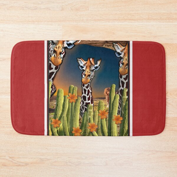 Item preview, Confused giraffe- three hungry giraffe staring at cactus- original humor by juliet thomas juliets acmegifts designed and sold by Juliet  Thomas.