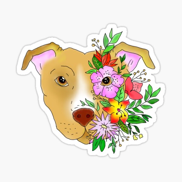 Item preview, Flower Pitbull - Transparent background designed and sold by Taylor Willis.