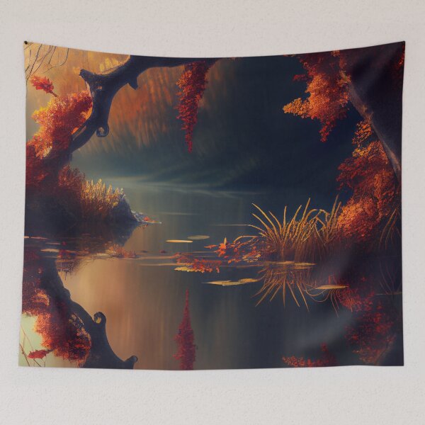 Item preview, Autumns Serenity Digital Painting designed and sold by CodeAndColors.